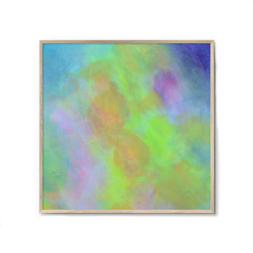 Original abstract painting Lemonade by Mireia Nox in yellow tones